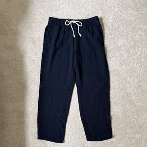 H&M gauzy dark blue sailor inspired pants M